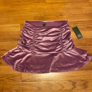 Purple velour skirt